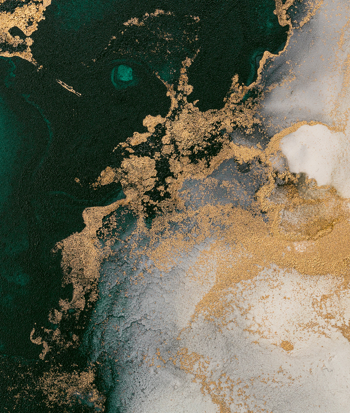 Marmoleado Verde y Dorado