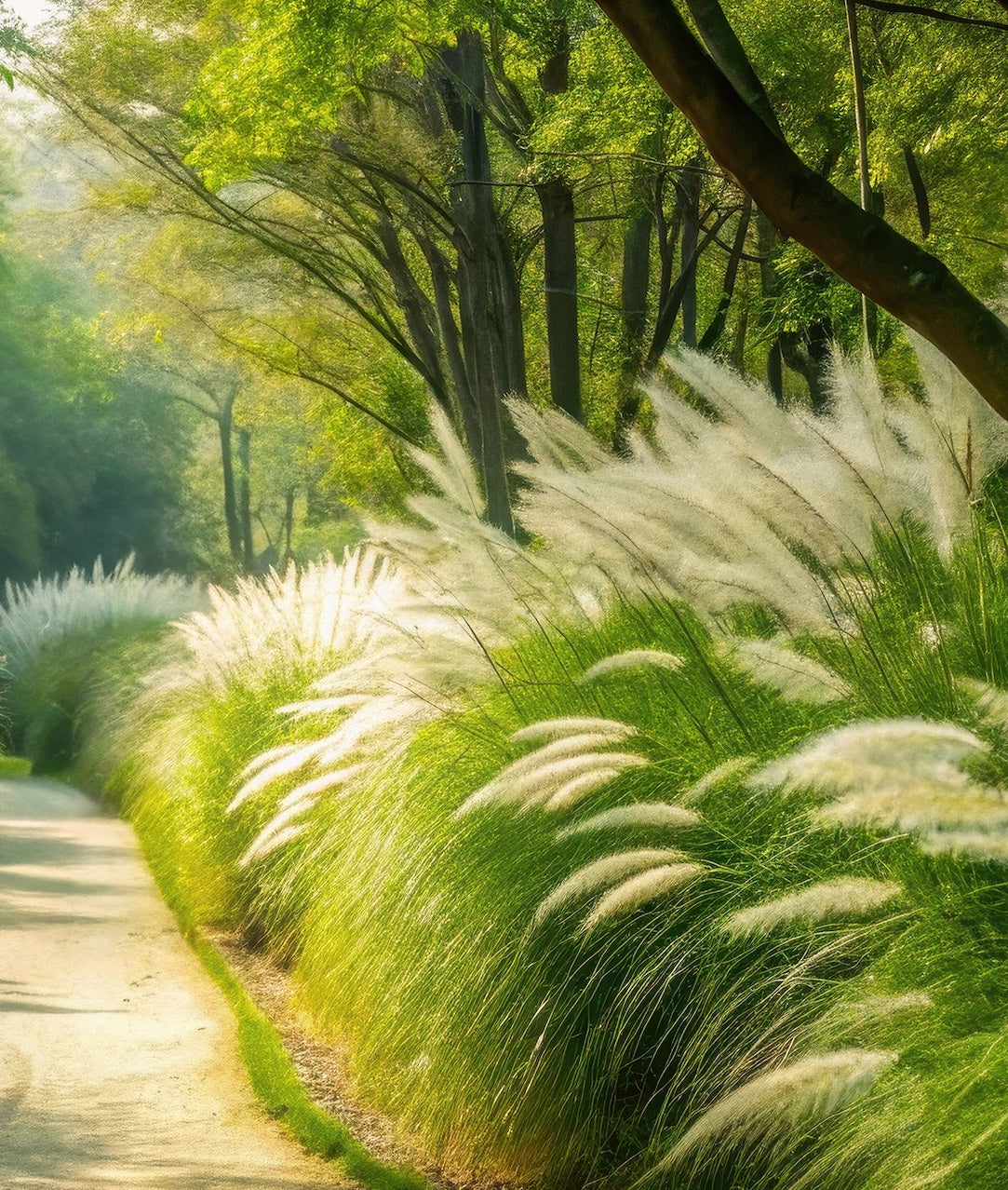 Camino Entre Arbusto y Arboles