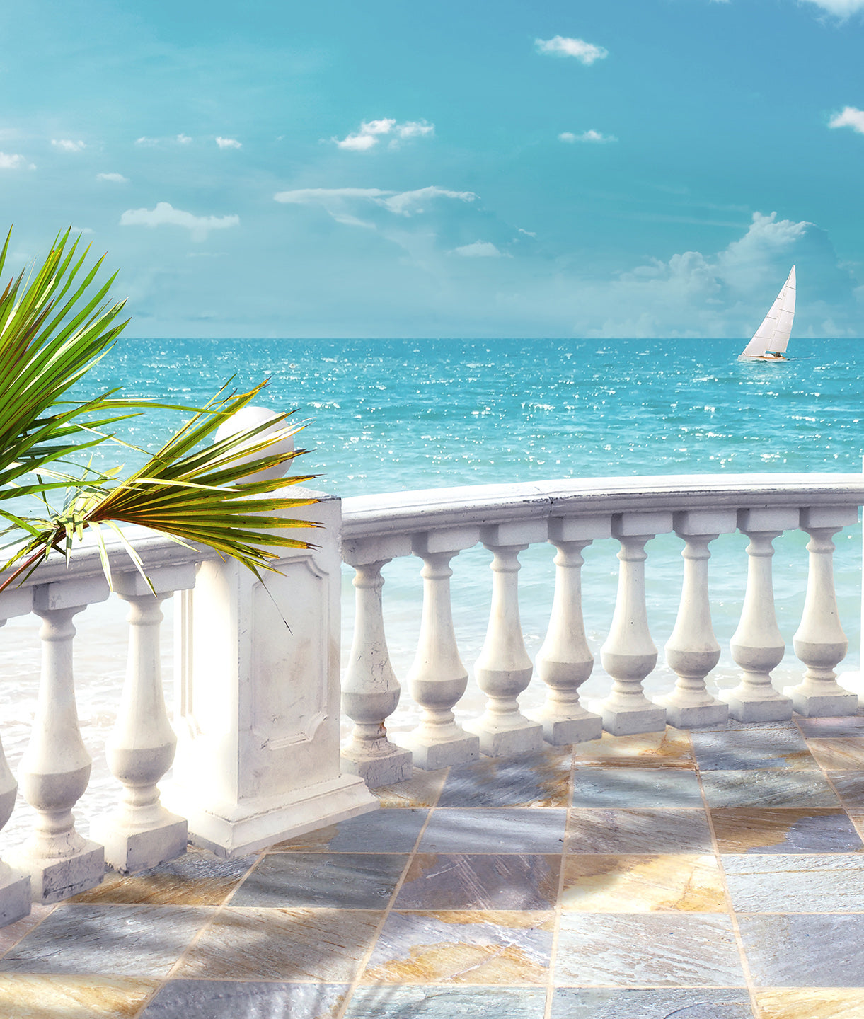 Paisaje Vista al Mar Desde Terraza