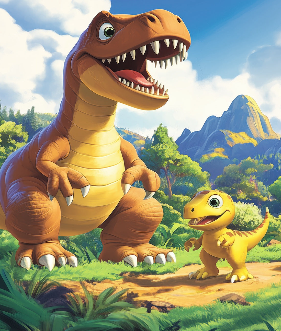 T-Rex Dino Kids & Dad