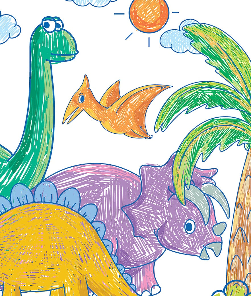 Dinosaurios de Crayones
