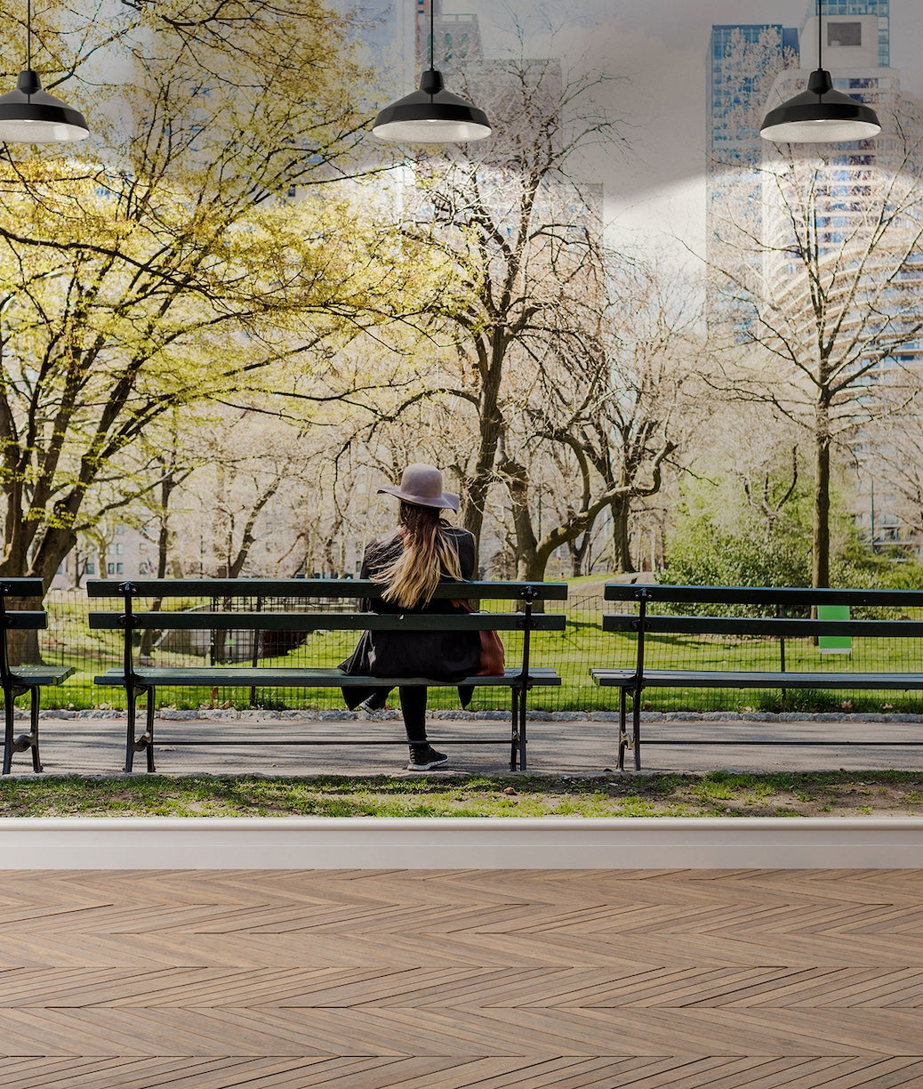Mujer en Bamba en Central Park