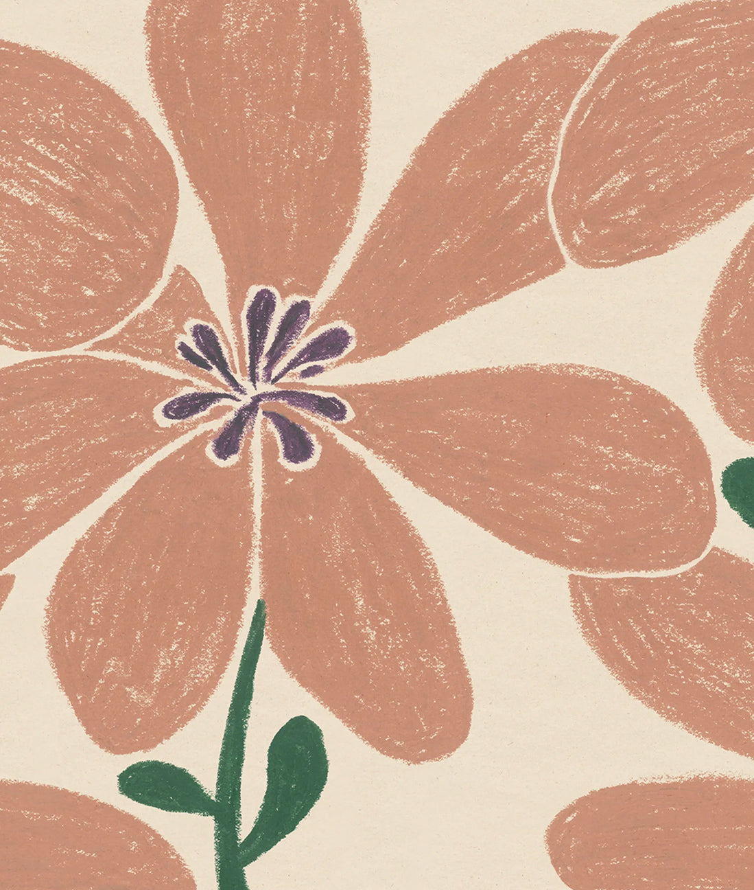 Ilustración Flores Ocre Gigantes