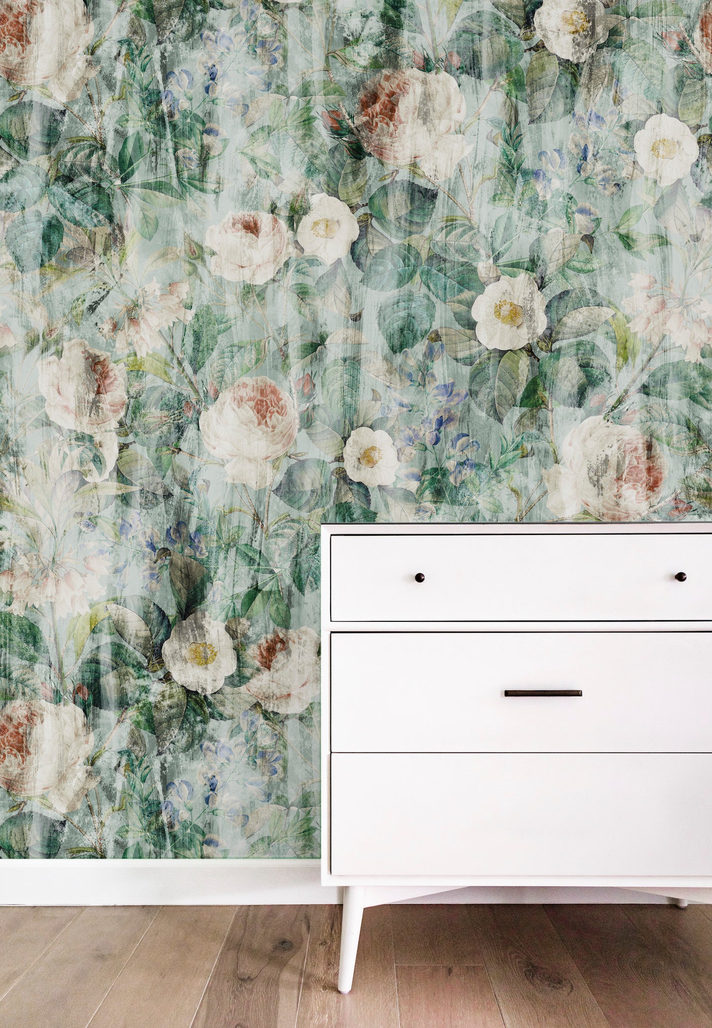 Flores y Plantas Verdes Grunge Desgastadas