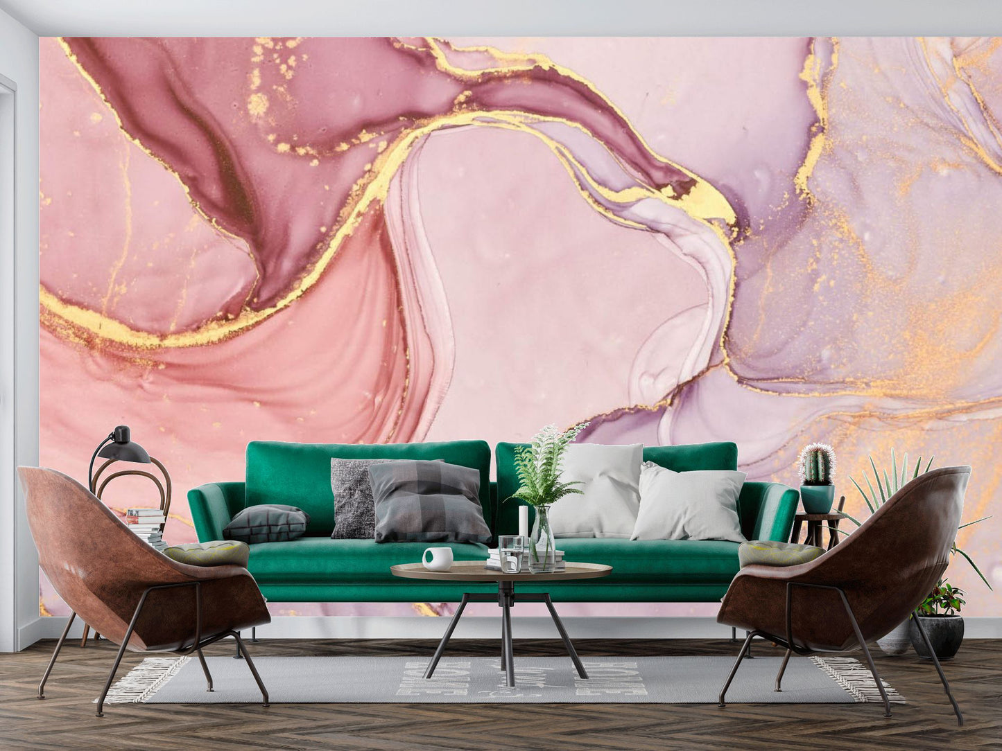 Marmoleado Rosa y Dorado