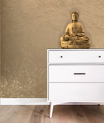 Papel Tapiz Fibras Doradas Metálicas