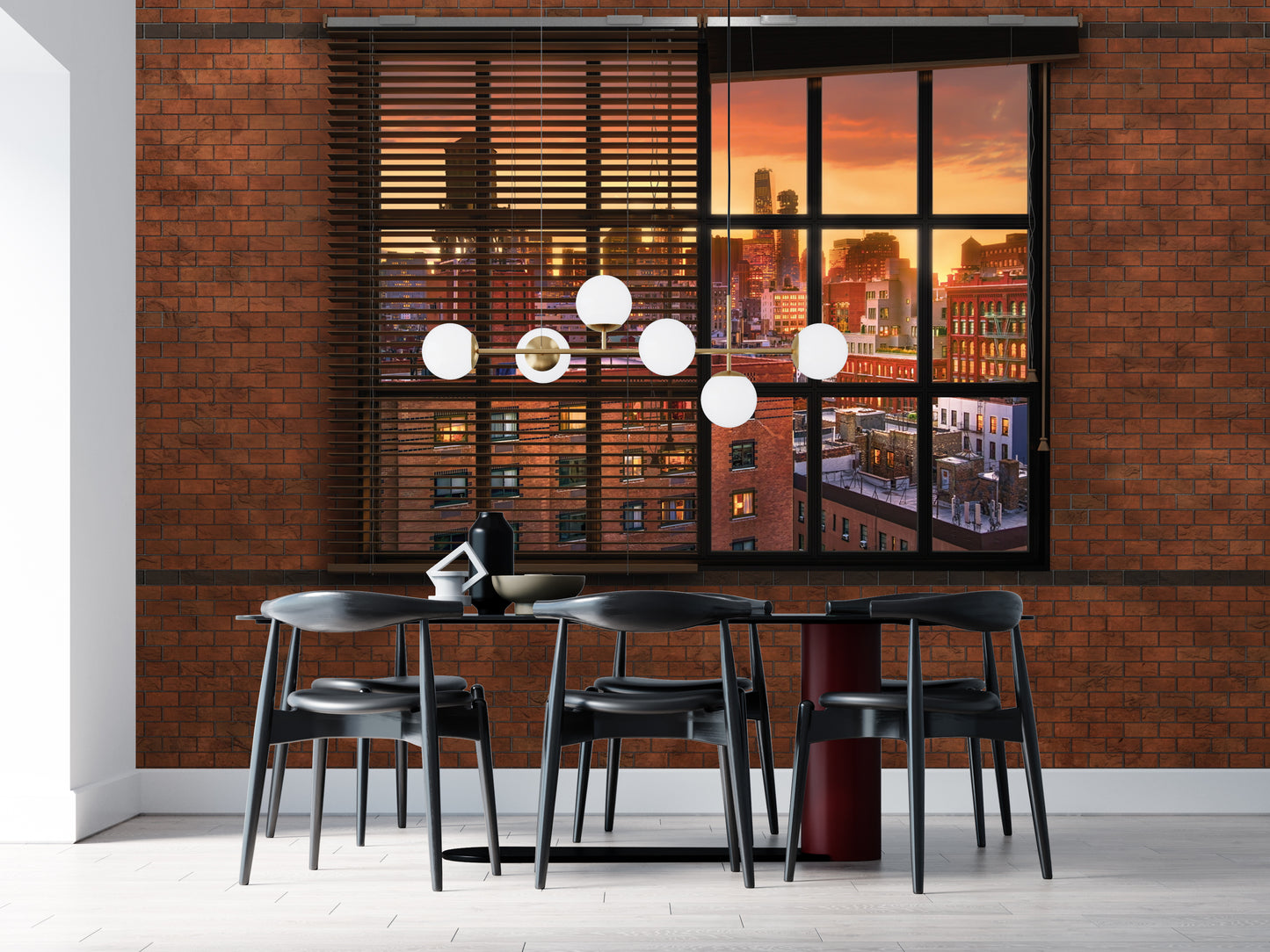 Muro de Ladrillos con Vista a Brooklyn