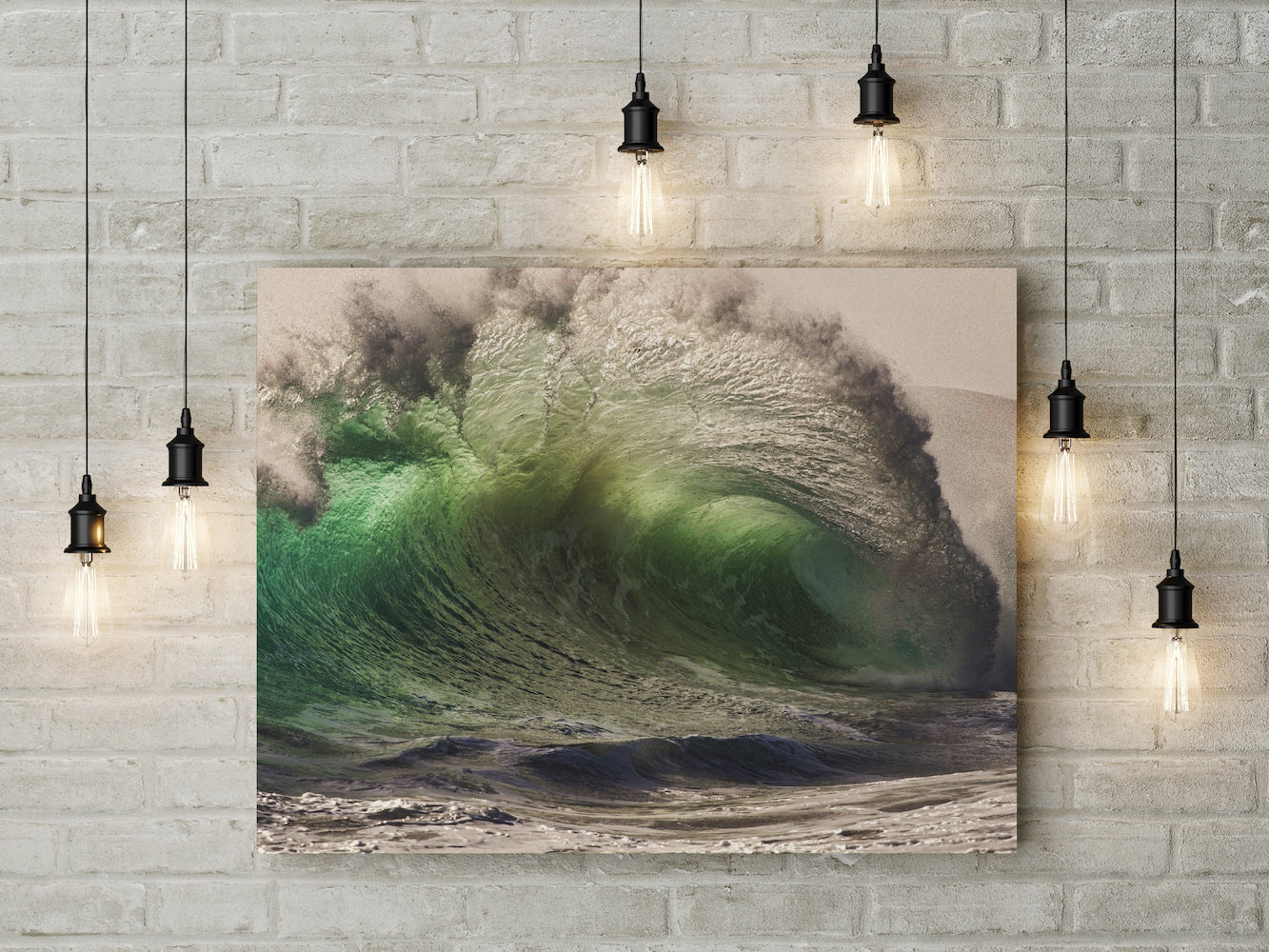 Canvas Decorativo Green Wave
