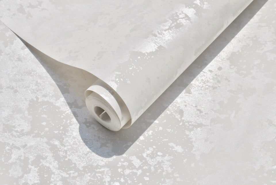 Tapiz Con Textura Industrial Metallic White Vintage