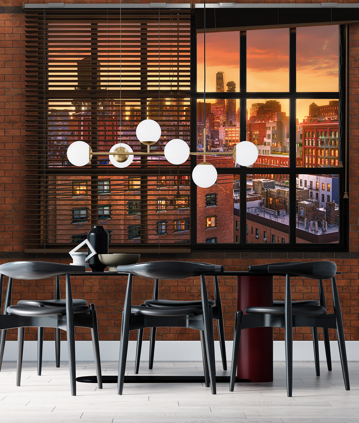 Muro de Ladrillos con Vista a Brooklyn