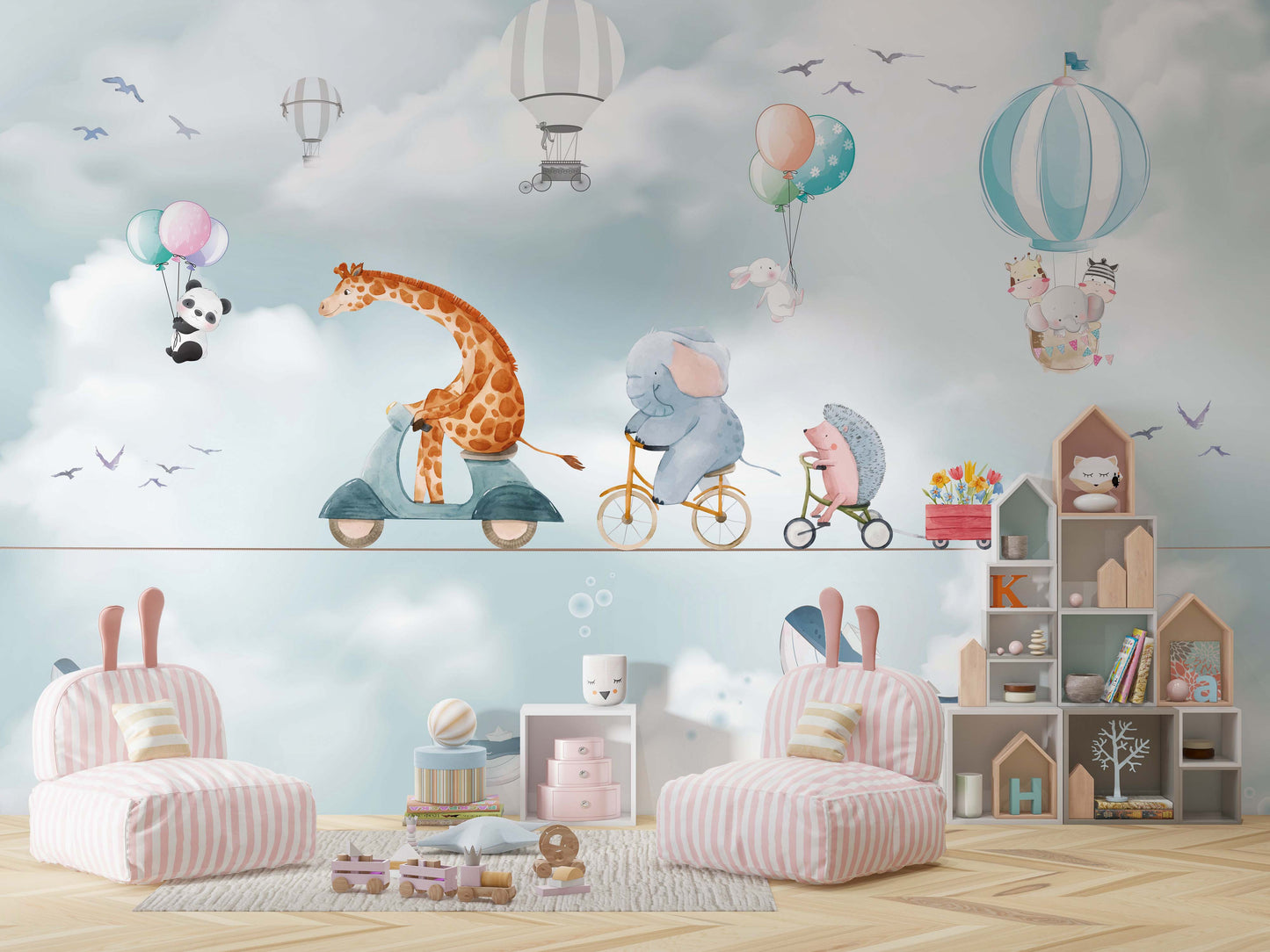 Europrint Jirafa y Animales En La Cuerda Floja