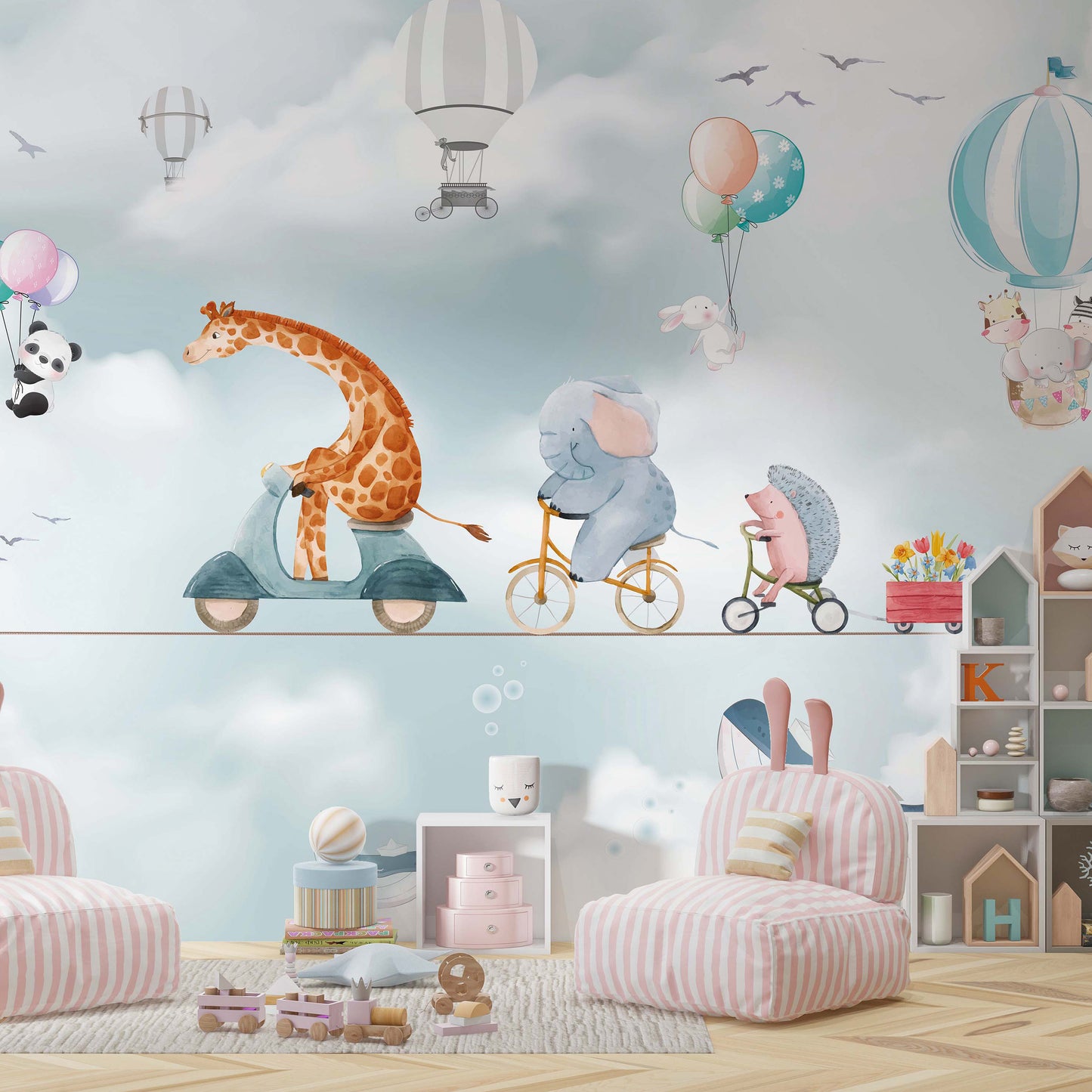 Europrint Jirafa y Animales En La Cuerda Floja