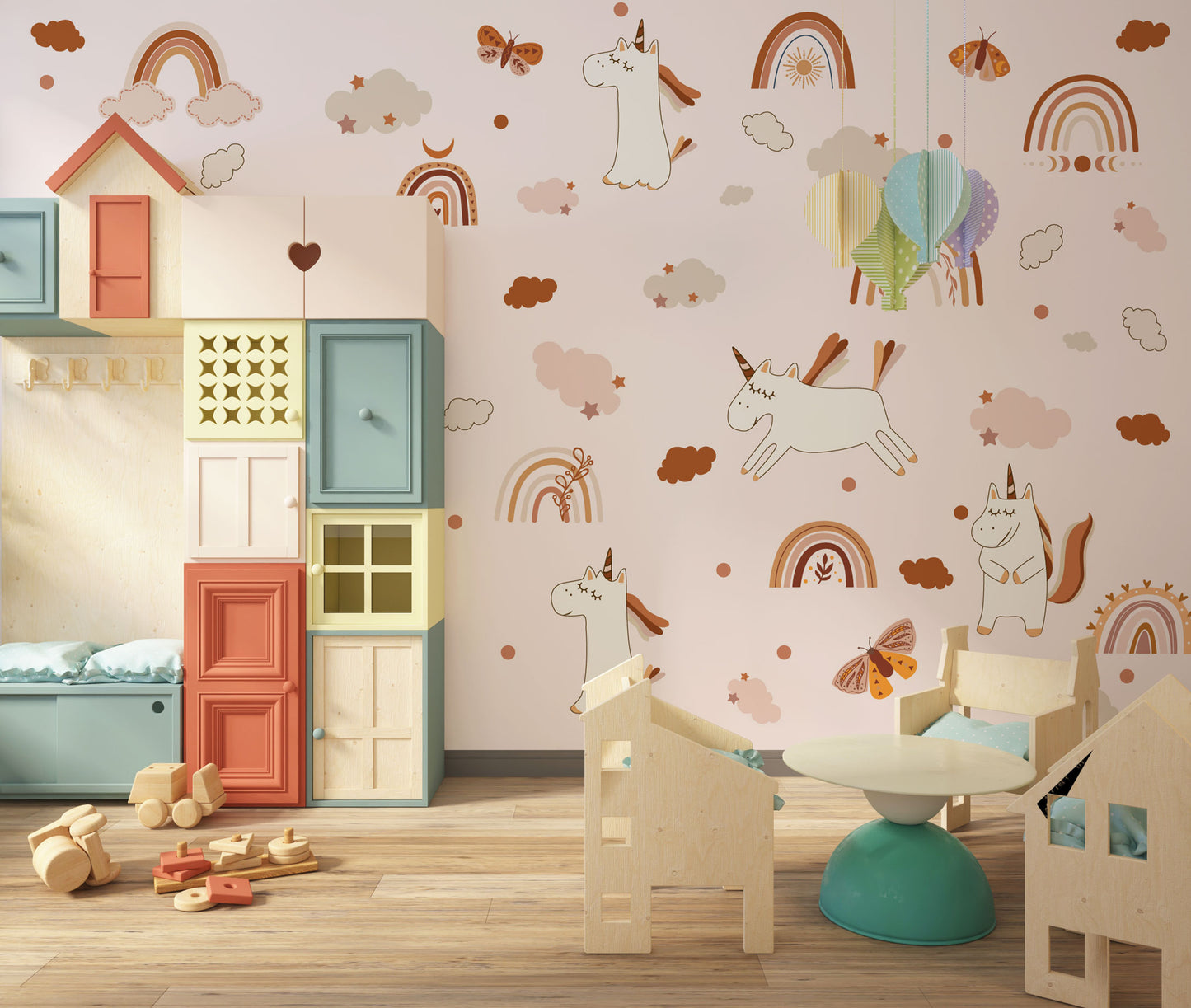 Europrint Unicornios Y Arcoíris Tonos Ocre