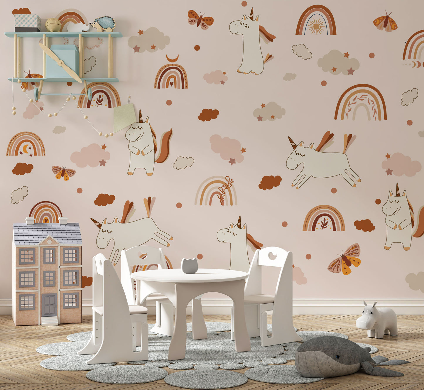 Europrint Unicornios Y Arcoíris Tonos Ocre