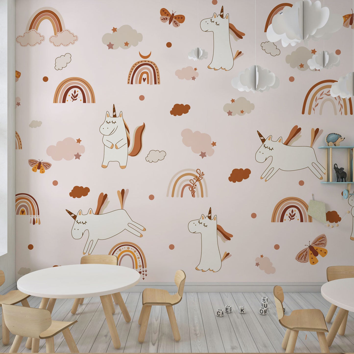 Europrint Unicornios Y Arcoíris Tonos Ocre