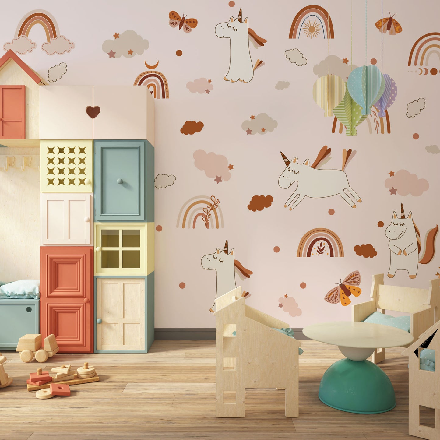 Europrint Unicornios Y Arcoíris Tonos Ocre