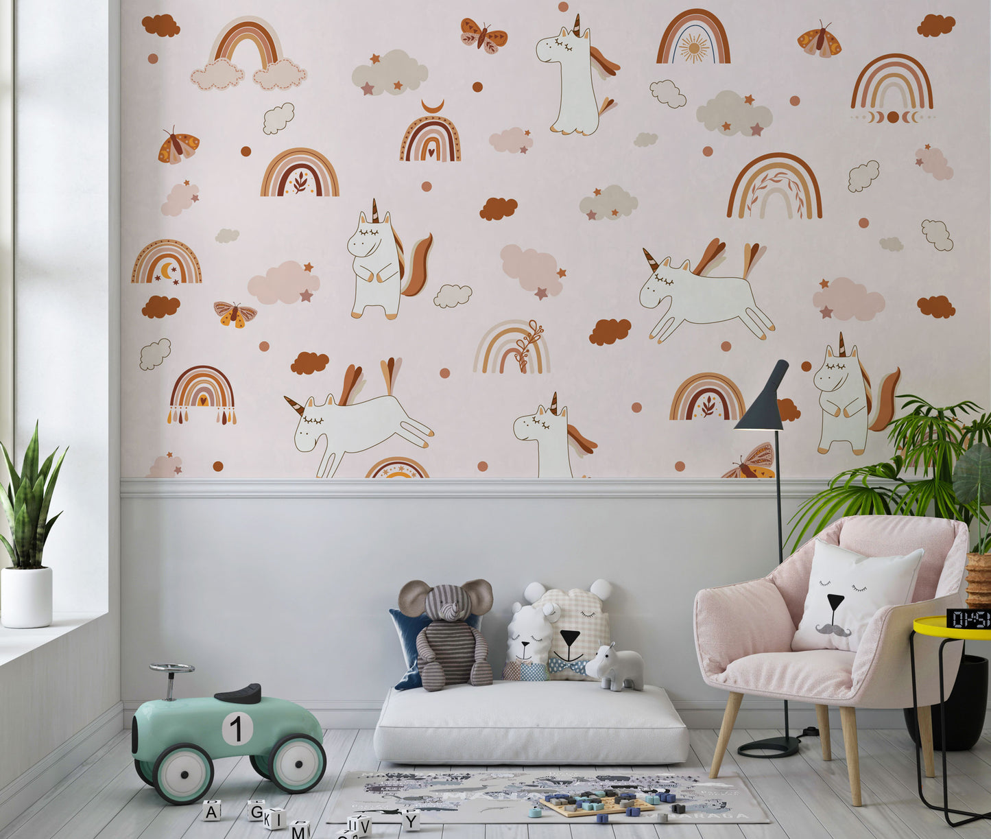 Europrint Unicornios Y Arcoíris Tonos Ocre