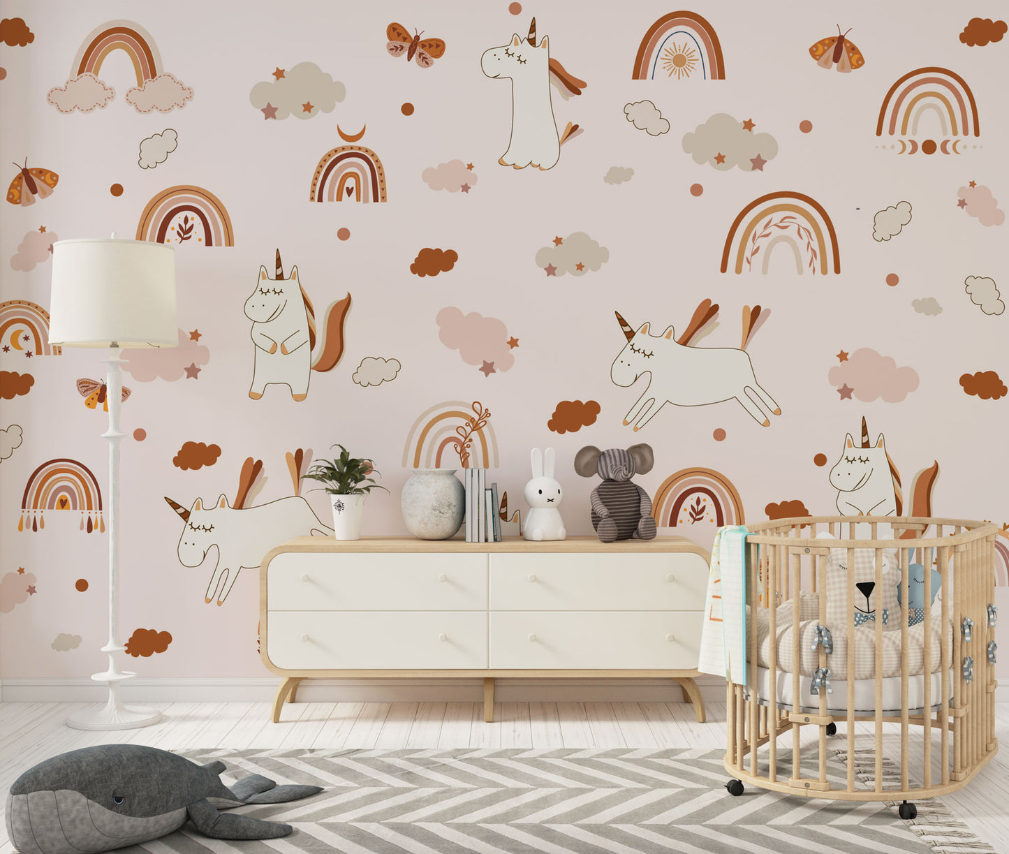 Europrint Unicornios Y Arcoíris Tonos Ocre