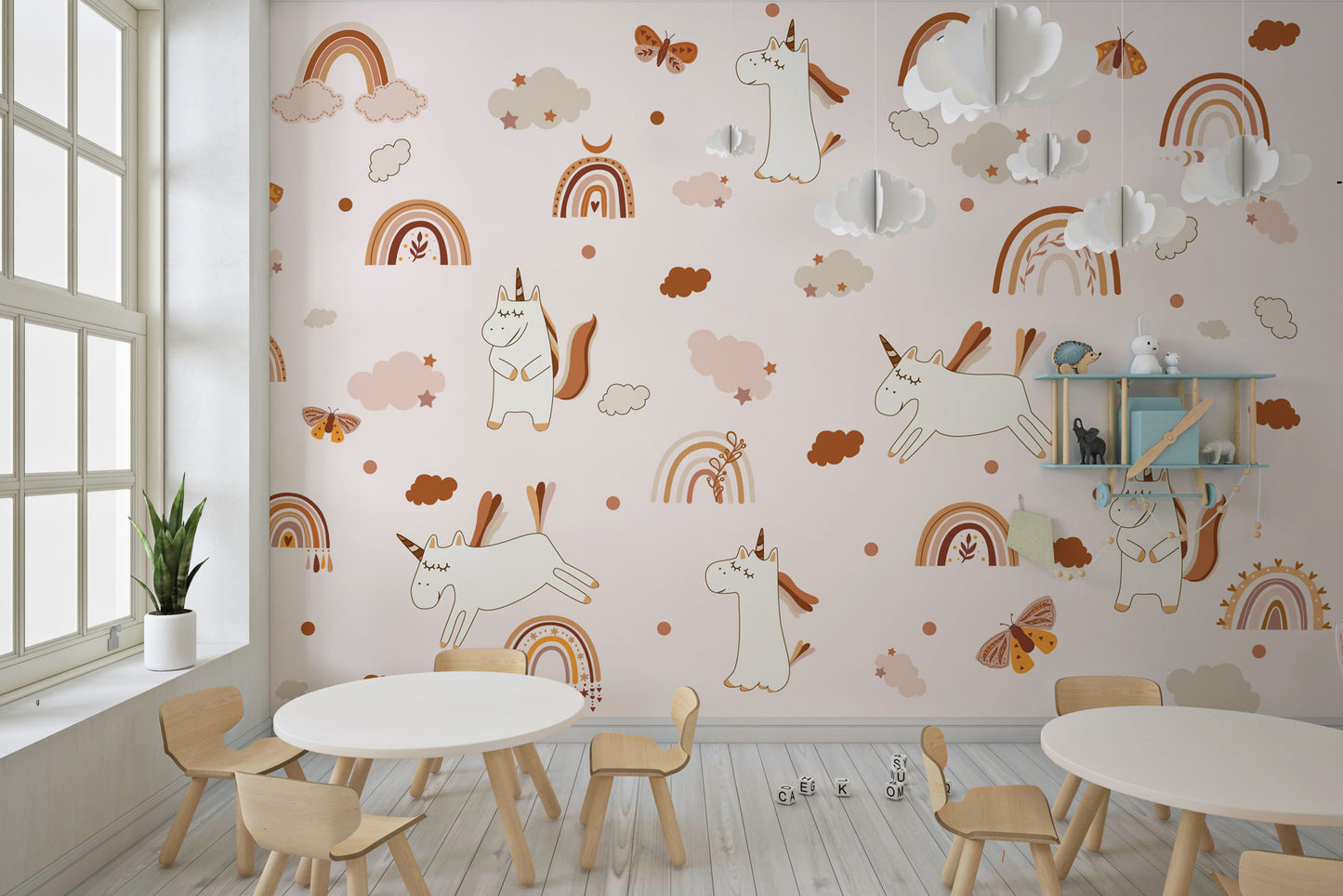 Europrint Unicornios Y Arcoíris Tonos Ocre