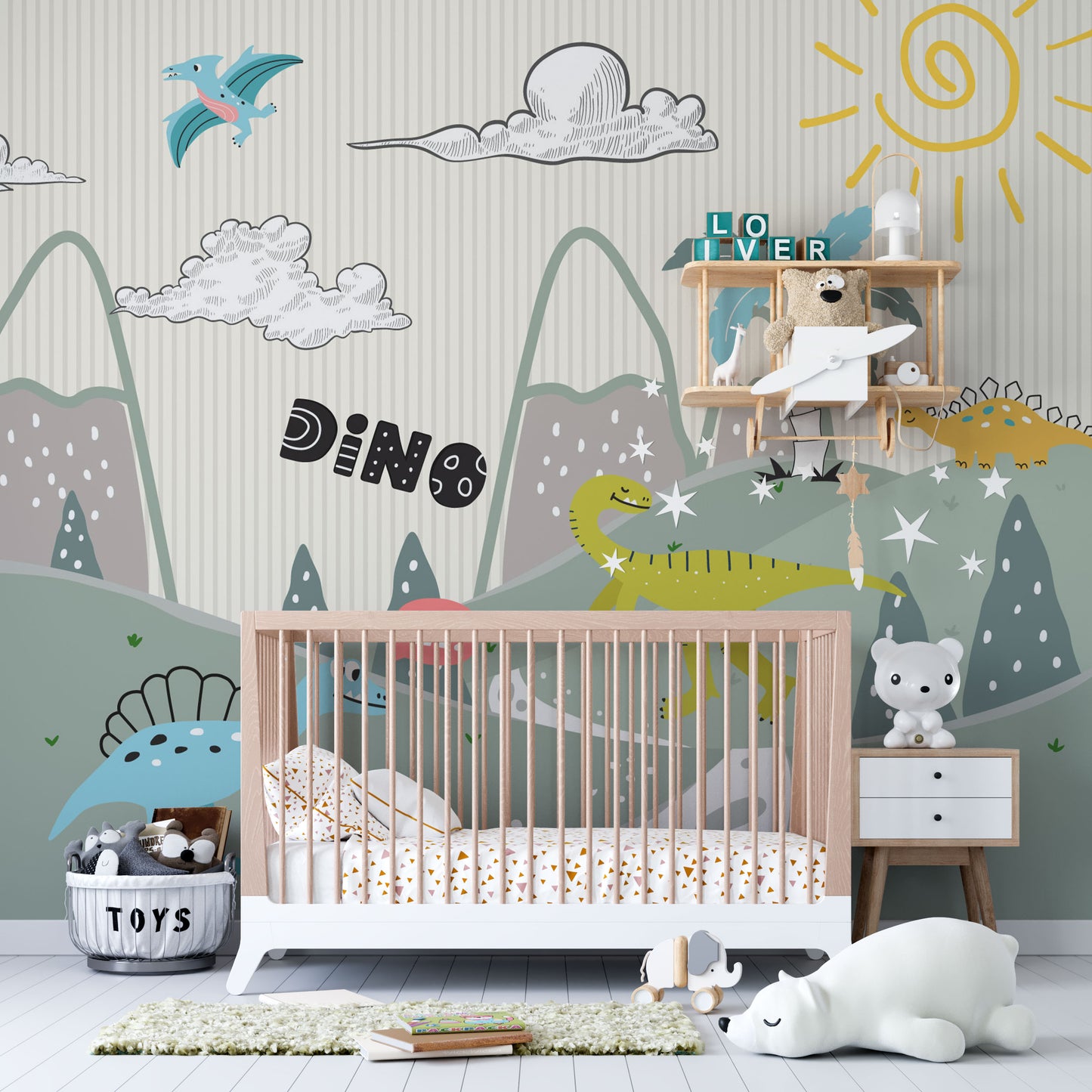 Europrint Ilustración Dinosaurios y Montañas