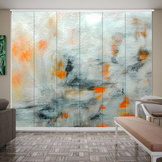 Panel Corredizo Estilo Japonés Arte Abstracto