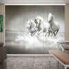 Panel Corredizo Estilo Japonés Caballos Blancos