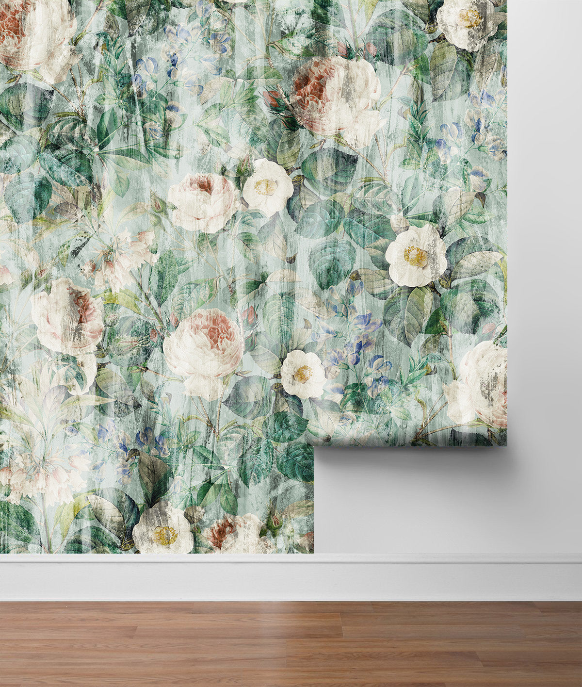 Flores y Plantas Verdes Grunge Desgastadas