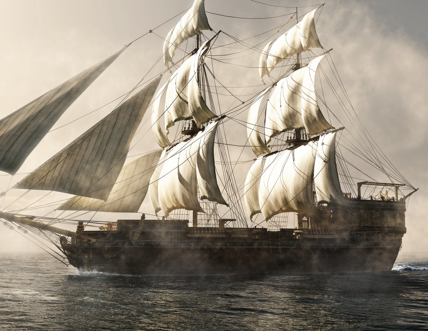 Barcos Pirata en Altamar