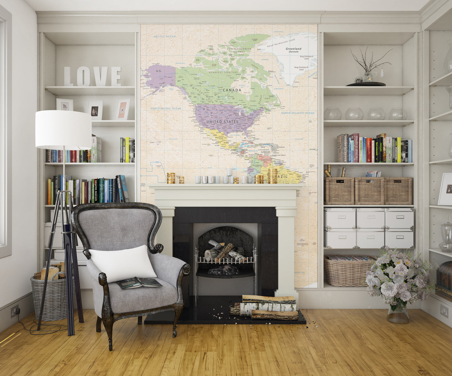 Mapa Mundi Varios Colores