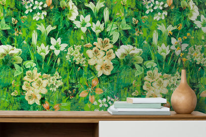 Lush Green Floral Pattern