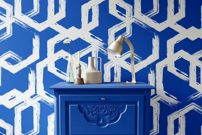 Brochazos Blancos en Forma de Hexágonos