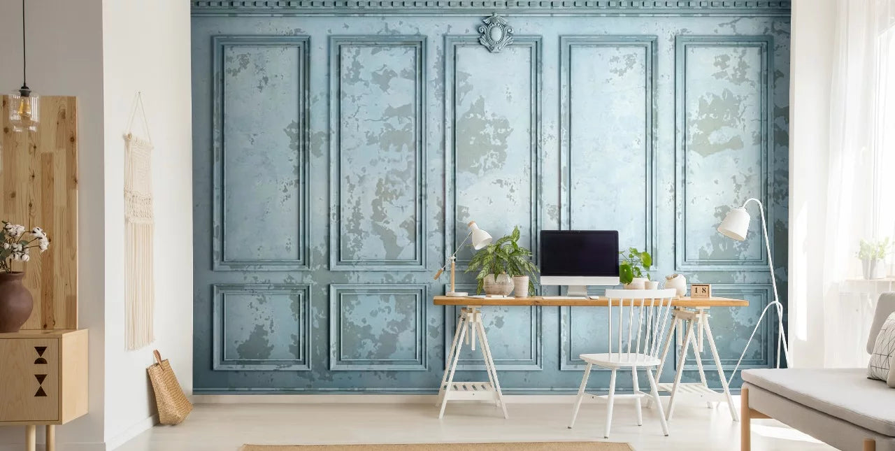 Grunge French Panel - Light Blue