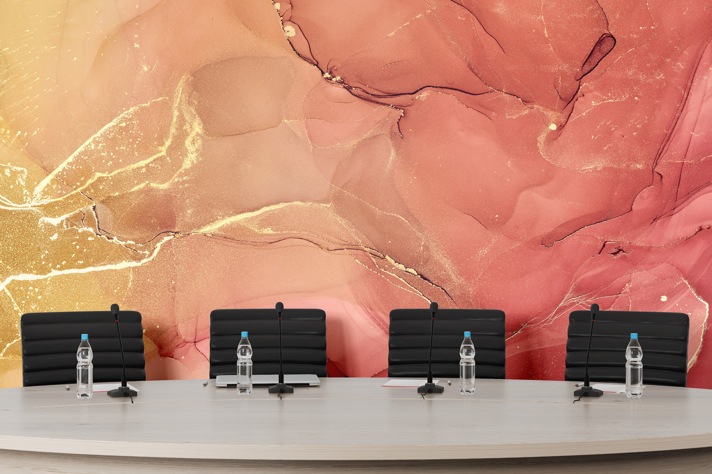 Cool Liquid Abstract Design - Sunset
