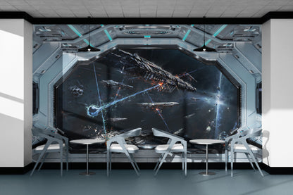 Interior Nave Espacial con Vista