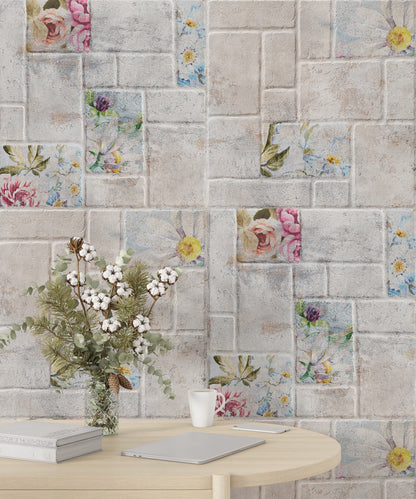 Mosaicos Flores Piedra III