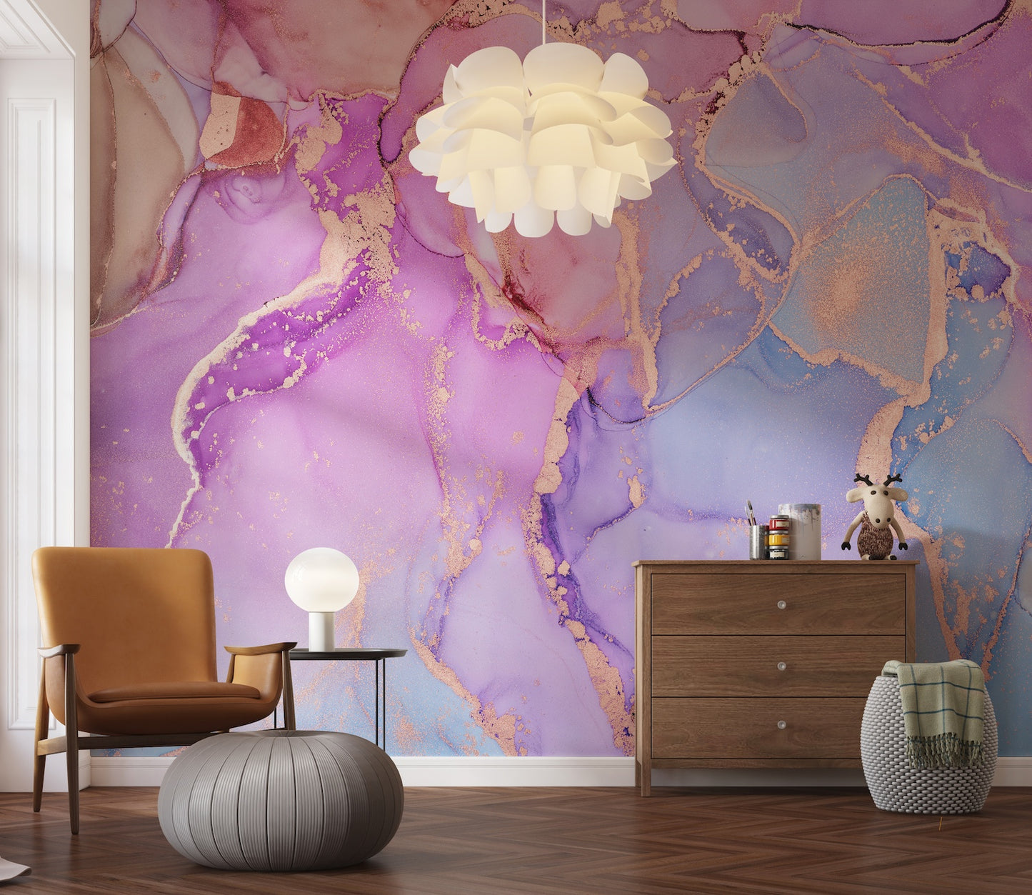 Marmoleado Rosa y Celeste