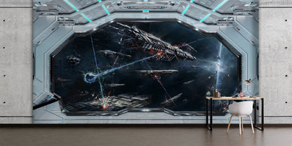 Interior Nave Espacial con Vista