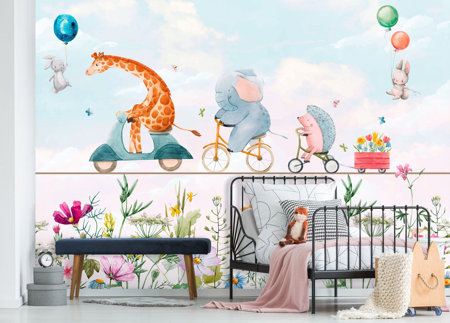 Jirafa y Animales en Scooter y Triciclos