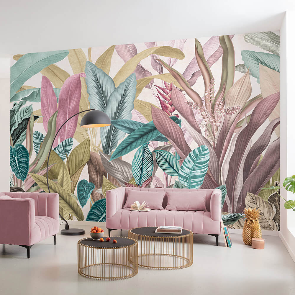 Ilustración Plantas Tropicales de Colores