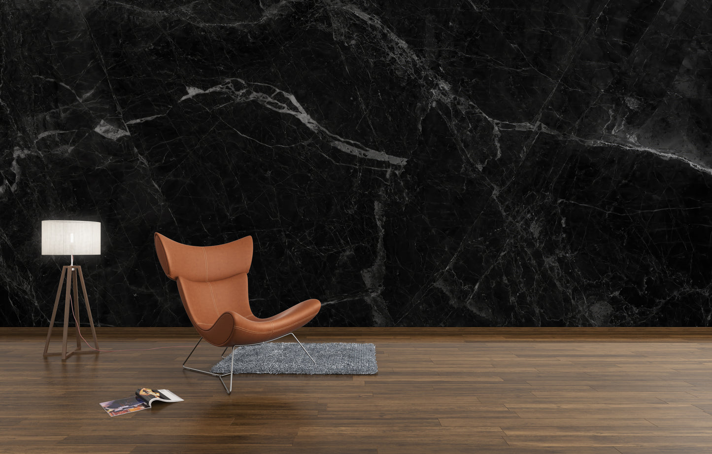 Mármol Gris Carbón Cetas Blancas