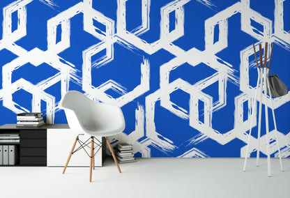 Brochazos Blancos en Forma de Hexágonos