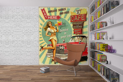 50's Retro Fast Food Girl