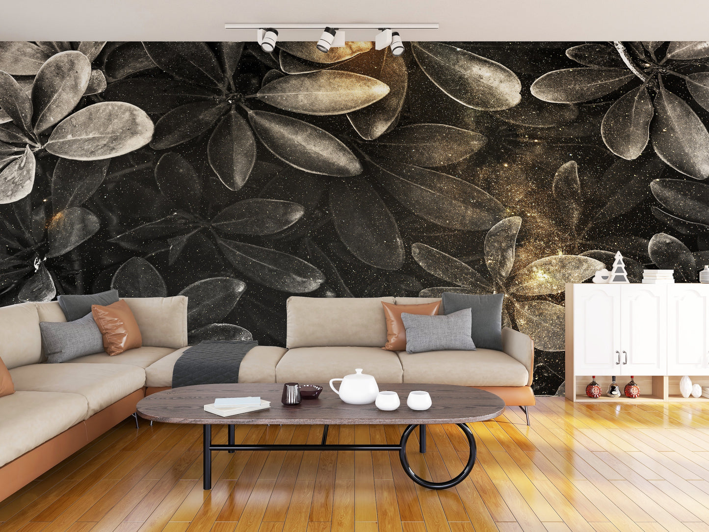 Glittery Flowers - Bronze