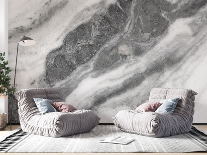 Elegante Mármol Carrara Gris y Blanco