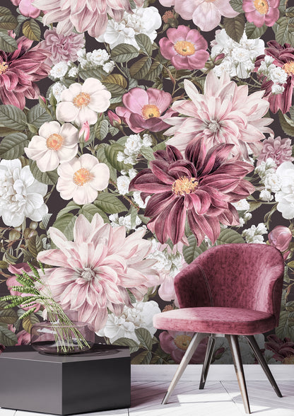 Flores Blancas, Rosas y Burgundy