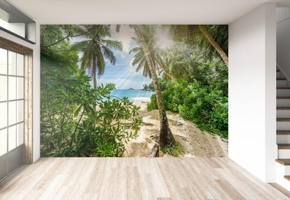 Paisaje Playa y Palmeras