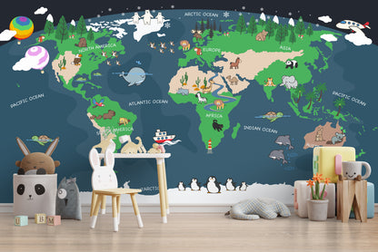 Mapa Mundi Curveado