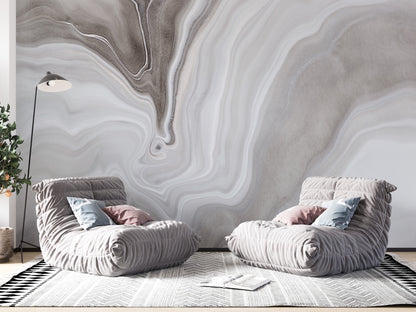 Gray Fluid Art