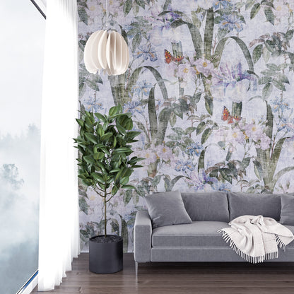 Patrón Floral Fresco Grunge