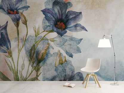 Lirios Azules Muro de Concreto